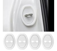 yaohaishao 4 Protectores para Cerradura de Puerta de Coche para Seat Ateca 2016-2024, Cubiertas de Silicona para Pestillos Cubierta de Cerradura de Puerta,White