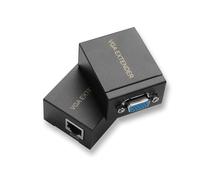 YAOHDAOD VGA a Ethernet - Adaptador Extensor de Señal Convertidor Hembra a RJ45 Cat5e/Cat6 Cable sobre Ethernet hasta 60 m (1 Transmisor + 1 Receptor)