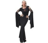 YAOHUOLE Halloween Addams Family Disfraz de vampiro para mujer sexy vintage, Negro , XXL