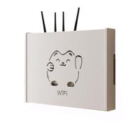 YAOHY Caja Router Almacenamiento para WiFi Bambú, Armario Almacenamiento Multimedia para Hogar, Organizador para Regletas GestióN Cables,(Style 1,18.8x14.9in/48x38cm)