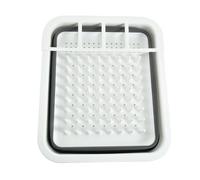 YAOHY Escurridor De Platos De Plástico Plegable Con Soporte Para Cubiertos, Tazones De Cocina Escurreplatos Sobre Fregadero, Escurre Platos Para Utensilios