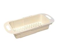 YAOHY Extensible De Plástico Escurridor De Platos Para Fregadero, Escurreplatos De Cocina, Colador De Verduras Y Frutas, Escurre Platos Para Cubiertos(Blanco)