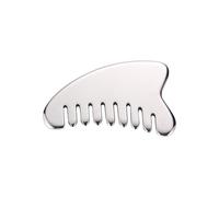 YAOHY Gua Sha De Acero Inoxidable 3 En 1 Herramientas Raspadores Musculares Universales Rascador De Acupresión Para Cabeza Y Cara Guasha De Acero Inoxidable(Horn comb)