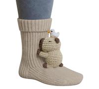 YAOJIWANG 3D Knit Animal Socks, New Novelty Floor Sock for Christmas, Cute Novelty Animal Socks, Double Layer Hand Crochet Knit Sock, Designs for Men & Women Calcetines Divertidos Mujer