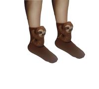 YAOJIWANG 3D Knit Animal Socks, New Novelty Floor Sock for Christmas, Cute Novelty Animal Socks, Double Layer Hand Crochet Knit Sock, Designs for Men & Women Calcetines Divertidos Mujer