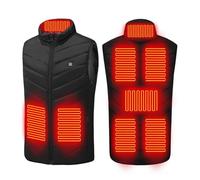 YAOJIWANG Chaleco Calefactable Hombre Mujer Unisex Con 8 Zonas De Calentamiento Chaqueta Calefactora Usb TéRmico EléCtrico Con 3 Temperaturas Ajustables Chaleco TéRmico Sin Mangas Abrigo