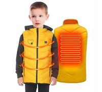 YAOJIWANG Niños Chaqueta Calefactable Chaleco cálido Recargable Chaleco Térmico Chaqueta de Plumas Chaleco Calefactor eléctrico eléctrico Carga USB con Termostato Ropa calefactable para Esquiar 2024