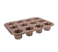 Yaoliucp Moldes de cañón de 12 cavidad Molma de cañas antiadherentes, moldes para hornear de acero al carbono de 13.8x10 pulgadas para hornear para pastel de muffins de pan canneles para