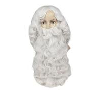 Yaoliucp Navidad Santa Wig Santa Claus Cosplay Barba Barba Suministros de cosplay de para fiesta Claus Wig