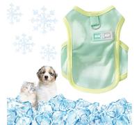 Yaopelky Chaleco refrescante para Perro, Camiseta de Verano para Mascotas, Traje Transpirable de Secado rápido para Perros y Gatos,Verde,Talla S(1.5-2.5kg)