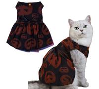 Yaopelky Gato Vestido de Halloween Holiday Pequeño Perro Ropa Gato Vestido Cachorro Tul Falda Mascota Traje para Yorkie Teddy Chihuahua Ropa,Calabaza,XS