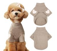 Yaopelky Sudadera para Perros pequeños y medianos, Camiseta cálida para Mascotas, Ropa para Perro con Estampado de corazón, Disfraz de Gato y Cachorro, Sudaderas para Perrito, para Peluche, Chihuahua
