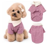 Yaopelky Suéter para perros pequeños y medianos (rosa, L (12-20 libras)