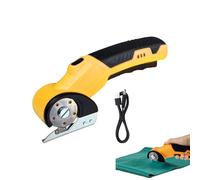 YAOPIU Cortadora de Cartón Eléctrica - Herramienta De Corte Portátil 320 RPM Con Seguro De Seguridad Y Luz LED | Tijeras Eléctricas Rotativas Recargables Para Tela Cuero Alfombra Cartón | Taller De