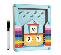 YAOPIU Juegos de matemáticas para niños - Juego de cálculo interactivo con marco de cuentas,juguetes educativos perlas ayuda hasta 10 para el hogar, guardería, preescolar, juguete de viaje