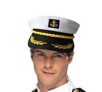 YAOPIU Sombrero Marinero,Sombrero Náutico Retro Ajustable | Accesorio De Disfraz Hombre para Pesca Náutico Crucero Navidad Navegación