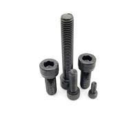yaoqijie 10 piezas M3 M4 M5 304 A2 acero inoxidable negro grado 12.9 DIN912 hexagonal cabeza hueca Allen perno tornillo L = 5-150 mm lasting(12.9 class steel,60MM_M5)