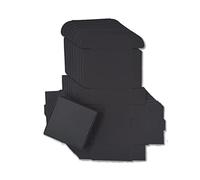 yaoqijie 100 unids en blanco Kraft Hecho a mano Jabón en caja de cartón blanco Caja de joyería de papel Fiesta de boda Favor de la caja de regalo de artesanía negra lasting ( Color : schwarz , Size :
