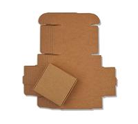 yaoqijie 100 unids en blanco Kraft Hecho a mano Jabón en caja de cartón blanco Caja de joyería de papel Fiesta de boda Favor de la caja de regalo de artesanía negra lasting ( Color : Brown , Size : 7x