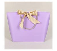 yaoqijie 10pcs caja de regalo de gran tamaño envasado mango de oro bolsas de regalo de papel de papel kraft papel con asas de boda fiesta de cumpleaños lasting ( Color : Violet , Size : 10PCS_27X20X9C
