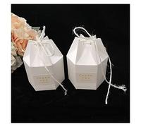 yaoqijie 25 / 50pcs Caja de papel Kraft Caja de cartón Hexagon Caja de caramelo con cuerda de cáñamo Bricolaje Favor y regalos fiesta de navidad decoración de la boda lasting ( Color : Style 5 , Size