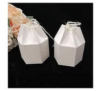 yaoqijie 25 / 50pcs Caja de papel Kraft Caja de cartón Hexagon Caja de caramelo con cuerda de cáñamo Bricolaje Favor y regalos fiesta de navidad decoración de la boda lasting ( Color : Style 4 , Size