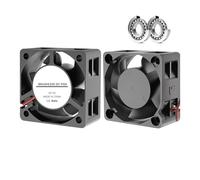 Yaoqijie 2PCS rodamiento de bolas 40mm 24V 12V 5V 4020 ventilador de refrigeración caso ordenador ventilador 2PIN/3PIN 4cm 40x40x20mm 1.57inch 3D impresora ventilador lasting(12V DUAL BALL_NO RGB)