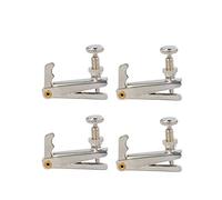 yaoqijie 4 piezas afinadores finos de violín dorado/plata piezas de violín ajustadores de cuerda de repuesto para violín 4/4 duradero (color: 4 piezas plata 44 34)