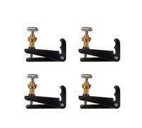 yaoqijie 4 piezas afinadores finos de violín dorado/plata piezas de violín ajustadores de cuerda de repuesto para violín 4/4 duradero (color: 4 piezas negro 44 34)