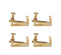 yaoqijie 4 piezas afinadores finos de violín dorado/plata piezas de violín ajustadores de cuerda de repuesto para violín 4/4 duradero (color: 4 piezas oro 44 34)