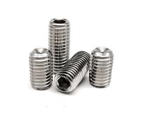yaoqijie 5/10/50pcs M1.6 M2 .5 M3 M4 DIN916 Allen Hex Socket Cup Point Set Screw Grub Bolt 304 Stainless Steel Black lasting(304 stainless steel,6MM_50PCS M2)