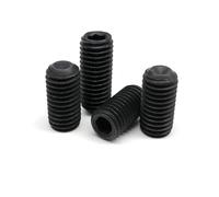 yaoqijie 5/10/50pcs M1.6 M2 .5 M3 M4 M5 DIN916 Allen Hex Socket Cup Point Set Screw Grub Bolt 304 Stainless Steel Black lasting(12.9 class steel,3MM_50PCS M4)