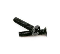 yaoqijie 50 tornillos de cabeza avellanada plana Phillips acero inoxidable 304, tamaño mini, negro, M1.2, .4, .6, M2, .5, M3, M4 lasting(Black carbon steel,8MM_M2)