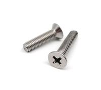 yaoqijie 50 tornillos de cabeza avellanada plana Phillips acero inoxidable 304, tamaño mini, negro, M1.2, .4, .6, M2, .5, M3, M4 lasting(304 stainless steel,10MM_M1.6)