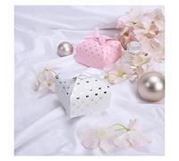 yaoqijie 50 unids kraft papel bronceado amor caramelo caramelo con cinta celosía caja de regalo de chocolate ajuste for ducha cumpleaños boda festivos de boda lasting ( Color : Rosa , Size : 6x6x3.5cm