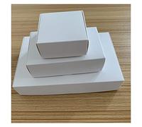 yaoqijie 50 unids Multi tamaño Cute Cuadro Kraft Packaging Box Party Favor Supplies Hecho A Mano Jabón Chocolate Caramelo Cartón de Almacenamiento lasting (Color : Bianco, Size : 13x13x3.5cm)
