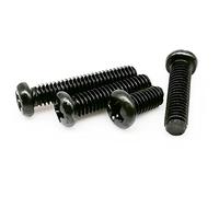 yaoqijie 50X M1 .2 .4 .6 M2 .5 M3 Mini Micro Pequeño Ligero Negro A2 304 Acero Inoxidable Cruz Phillips Tornillo de Cabeza Plana Perno Redondo lasting(Black carbon steel,5MM_M2.5)