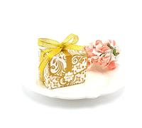 yaoqijie Boda dela caja del caramelocreativooro /astillafavor de partidopopular de la bodaAzúcar cajade regalobolsas de papelcon la cintaCajasextras lasting ( Color : Gold , Size : 50PCS_7X5X5.3CM )