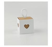 yaoqijie Bolso de la arpillera del corazón del regalo del papel del regalo del papel de la boda de los 50 unids Bricolaje Regalos for invitados Favores de boda Fiesta de cumpleaños Decoración lasting