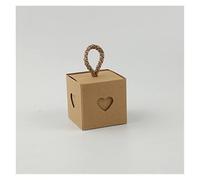 yaoqijie Bolso de la arpillera del corazón del regalo del papel del regalo del papel de la boda de los 50 unids Bricolaje Regalos for invitados Favores de boda Fiesta de cumpleaños Decoración lasting