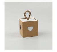 yaoqijie Bolso de la arpillera del corazón del regalo del papel del regalo del papel de la boda de los 50 unids Bricolaje Regalos for invitados Favores de boda Fiesta de cumpleaños Decoración lasting