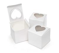 yaoqijie Caja de regalo de corazón Papel Pequeños Cajas Pequeñas Ajuste for regalos Blanco Candy Candy y Caja de pastel Embalajes Favoritos de boda Favoritos de la fiesta lasting ( Size : 7.5x7.5x7.5c