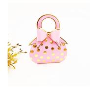 yaoqijie Caja de regalo de punto de bolso creativo con cajas de nudos de arco for regalos Caja de envasado de dulces Boda Favor de bodas Favores de ducha Cumpleaños lasting ( Color : Rosa , Size : 20P