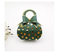 yaoqijie Caja de regalo de punto de bolso creativo con cajas de nudos de arco for regalos Caja de envasado de dulces Boda Favor de bodas Favores de ducha Cumpleaños lasting ( Color : Verde , Size : 50