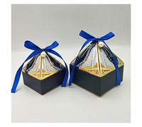 yaoqijie Caja de regalo Suministros de boda Fiesta Caja de caramelo Cajas de chocolate Cajas de chocolate Nuevo Prismático Creativo Bronceado de bronceado lasting ( Color : Blue-Pearl , Size : S 7X7X8