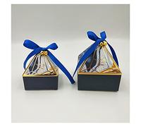 yaoqijie Caja de regalo Suministros de boda Partido Caja de dulces Baby Ducha Papel Cajas de chocolate New Prismatic Creative Broncying Packaging Cajas lasting ( Color : Blue-Bell , Size : L 8.5X8.5X1