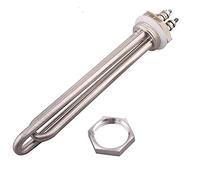 yaoqijie Calentador DC 12V 600W 400w 300w & Contratuerca y Accesorios Elemento calentador de agua solar con rosca DN25 de 1" lasting(Only,600W)