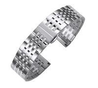 yaoqijie Correa de reloj de acero inoxidable 304L macizo for Omega, Seiko, correas de reloj con hebilla de mariposa de 18 mm, 20 mm y 22 mm lasting(Silver,20mm)