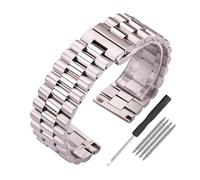 yaoqijie Correa de reloj de acero inoxidable for mujer y hombre, correa de reloj plateada pulida de 16 mm, 18 mm, 20 mm, 21 mm y 22 mm lasting(16mm)