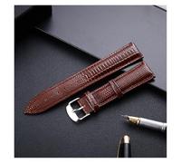 yaoqijie Correa de reloj de cuero de vaca con patrón de lagarto impermeable para mujeres y hombres correa de reloj de 12 mm 14 mm 16 mm 18 mm 20 mm 22 mm 24 mm duradero, Coffee, 12 mm, Ágata